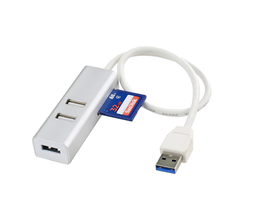 H3207 SD/TF Card Reader Hub with 1 * USB 3.0 + 2 * USB 2.0